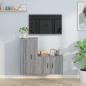 Preview: ARDEBO.de - 2-tlg. TV-Schrank-Set Grau Sonoma Holzwerkstoff