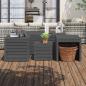 Preview: ARDEBO.de - 4-tlg. Gartenbox-Set Grau Massivholz Kiefer