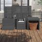 Preview: 4-tlg. Gartenbox-Set Grau Massivholz Kiefer