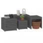 Preview: 4-tlg. Gartenbox-Set Grau Massivholz Kiefer