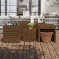 Preview: ARDEBO.de - 4-tlg. Gartenbox-Set Honigbraun Massivholz Kiefer