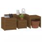 Preview: 4-tlg. Gartenbox-Set Honigbraun Massivholz Kiefer