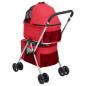 Preview: Hundewagen für 2 Hunde Faltbar Rot 83x48x97 cm Oxford-Gewebe