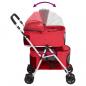 Preview: Hundewagen für 2 Hunde Faltbar Rot 83x48x97 cm Oxford-Gewebe