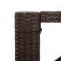 Preview: Bartisch mit Glasplatte Braun 105x80x110 cm Poly Rattan