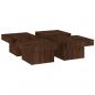 Preview: Couchtisch Braun Eichen-Optik 90x90x28 cm Holzwerkstoff