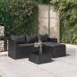 Preview: ARDEBO.de - Garten-Lounge-Set Schwarz Poly Rattan