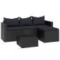 Preview: Garten-Lounge-Set Schwarz Poly Rattan