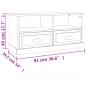 Preview: TV-Schrank Schwarz 93x35,5x45 cm Holzwerkstoff