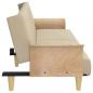 Preview: Schlafsofa mit Armlehnen Creme Stoff