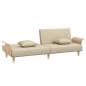 Preview: Schlafsofa mit Armlehnen Creme Stoff