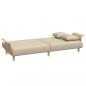 Preview: Schlafsofa mit Armlehnen Creme Stoff