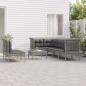 Preview: ARDEBO.de - 8-tlg. Garten-Lounge-Set mit Kissen Grau Poly Rattan