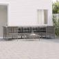 Preview: ARDEBO.de - 8-tlg. Garten-Lounge-Set mit Kissen Grau Poly Rattan