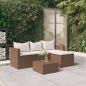 Preview: ARDEBO.de - Garten-Lounge-Set Braun Poly Rattan