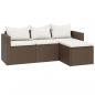 Preview: Garten-Lounge-Set Braun Poly Rattan