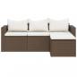 Preview: Garten-Lounge-Set Braun Poly Rattan