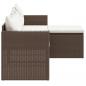 Preview: Garten-Lounge-Set Braun Poly Rattan