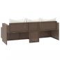 Preview: Garten-Lounge-Set Braun Poly Rattan