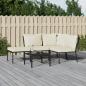 Preview: ARDEBO.de - 5-tlg. Garten-Lounge-Set mit Sandfarbigen Kissen Stahl