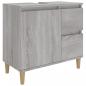 Preview: Badschrank Grau Sonoma 65x33x60 cm Holzwerkstoff