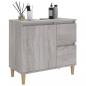 Preview: Badschrank Grau Sonoma 65x33x60 cm Holzwerkstoff