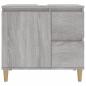 Preview: Badschrank Grau Sonoma 65x33x60 cm Holzwerkstoff