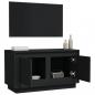 Preview: TV-Schrank Schwarz 80x35x45 cm Holzwerkstoff