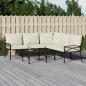 Preview: ARDEBO.de - 6-tlg. Garten-Lounge-Set mit Sandfarbigen Kissen Stahl