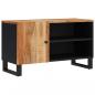 Preview: TV-Schrank 80x33x46 cm Massivholz Akazie & Holzwerkstoff