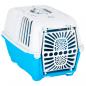 Preview: Transportbox für Haustiere Weiß Blau 55x36x36 cm Polypropylen