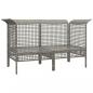 Preview: Garten-Ecksofas mit Kissen 2 Stk. Grau Poly Rattan