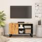 Preview: ARDEBO.de - TV-Schrank 80x33x46 cm Massivholz Mango & Holzwerkstoff