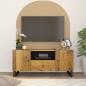 Preview: ARDEBO.de - TV-Schrank 105x33,5x46 cm Massivholz Mango & Holzwerkstoff