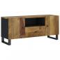 Preview: TV-Schrank 105x33,5x46 cm Massivholz Mango & Holzwerkstoff