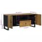 Preview: TV-Schrank 105x33,5x46 cm Massivholz Mango & Holzwerkstoff