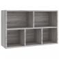 Preview: Bücherregal/Sideboard Grau Sonoma 50x25x80 cm Holzwerkstoff