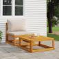 Preview: ARDEBO.de - 2-tlg. Garten-Sofa-Set mit Kissen Massivholz Akazie