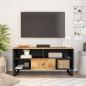 Preview: ARDEBO.de - TV-Schrank 100x33x46 cm Massivholz Mango & Holzwerkstoff