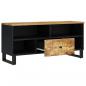 Preview: TV-Schrank 100x33x46 cm Massivholz Mango & Holzwerkstoff