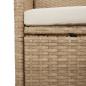 Preview: 3-tlg. Garten-Essgruppe mit Kissen Beige Poly Rattan