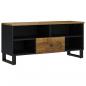 Preview: TV-Schrank 100x33x46 cm Massivholz Mango & Holzwerkstoff