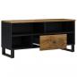 Preview: TV-Schrank 100x33x46 cm Massivholz Mango & Holzwerkstoff