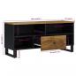 Preview: TV-Schrank 100x33x46 cm Massivholz Mango & Holzwerkstoff