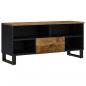 Preview: TV-Schrank 100x33x46 cm Massivholz Mango & Holzwerkstoff