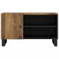 Preview: TV-Schrank 80x33x46 cm Massivholz Mango & Holzwerkstoff