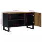 Preview: TV-Schrank 80x33x46 cm Massivholz Mango & Holzwerkstoff