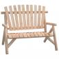 Preview: Gartenbank 2-Sitzer 119x85x98 cm Massivholz Fichte