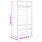 Preview: Kleiderschrank Braun Eiche-Optik 100x50x200 cm Holzwerkstoff