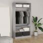 Preview: ARDEBO.de - Kleiderschrank Grau Sonoma 100x50x200 cm Holzwerkstoff